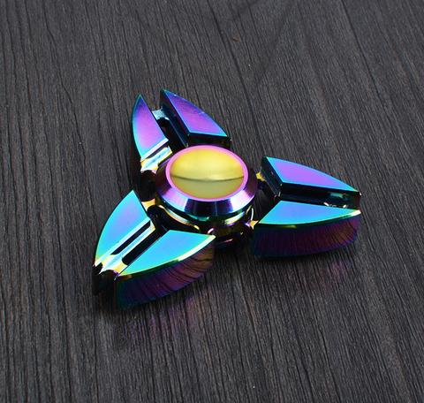 NEW Premium Metal Rare Rainbow Fidget Spinner Future Star Style